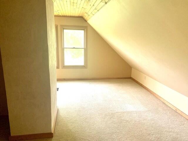 52 Burnett St, Granby, MA 01033 - bonus room with vaulted ceiling, carpet, and baseboards