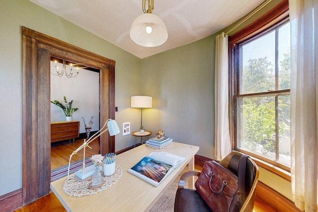 140 Highland Ave Unit 1, Somerville, MA 02143 - office with baseboards and wood finished floors