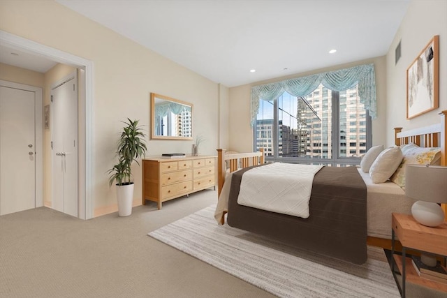 view of carpeted bedroom