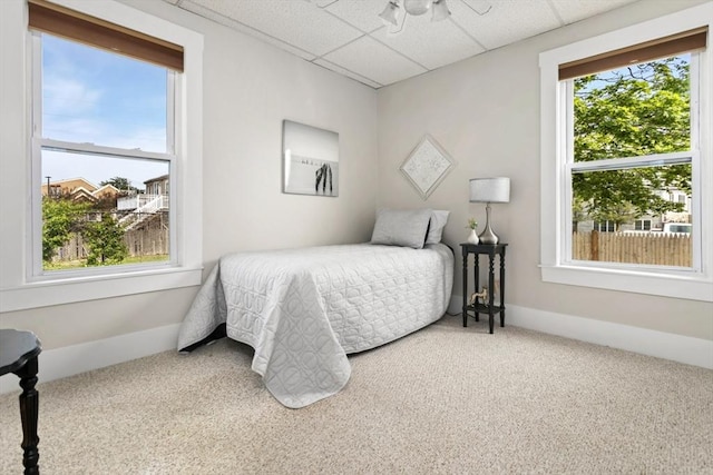 162 Park St Unit 1, Beverly, MA 01915 - bedroom with carpet flooring and a paneled ceiling