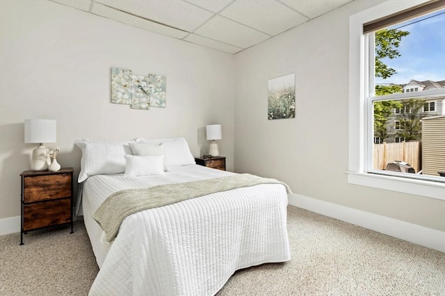 162 Park St Unit 1, Beverly, MA 01915 - carpeted bedroom featuring a drop ceiling and baseboards