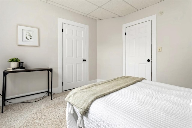 162 Park St Unit 1, Beverly, MA 01915 - bedroom with a paneled ceiling and carpet