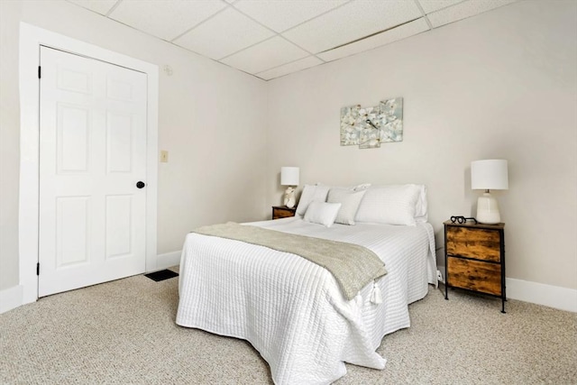 162 Park St Unit 1, Beverly, MA 01915 - carpeted bedroom with a paneled ceiling and baseboards