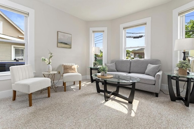 162 Park St Unit 1, Beverly, MA 01915 - living room with baseboards and carpet flooring