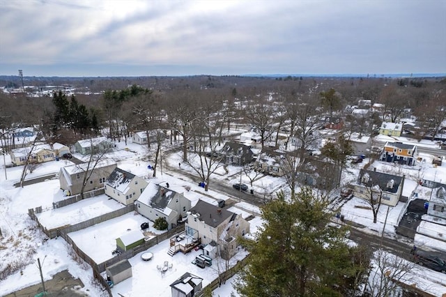 view of snowy aerial view