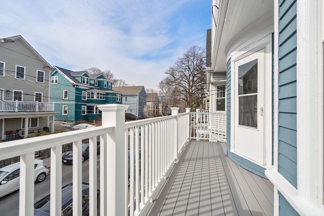 balcony featuring a residential view