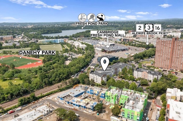 318 Rindge Ave Unit 411, Cambridge, MA 02140 - view of urban area with a large body of water