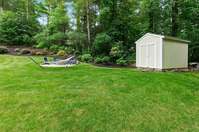 15 Hillside St, Rowley, MA 01969 - view of green lawn with a shed