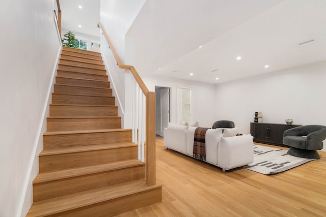 interior space featuring light wood-type flooring