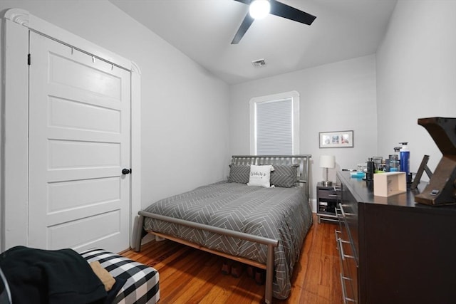 180 Irvington St, New Bedford, MA 02745 - bedroom with wood finished floors and a ceiling fan