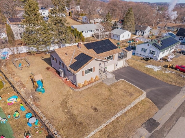 drone / aerial view featuring a residential view