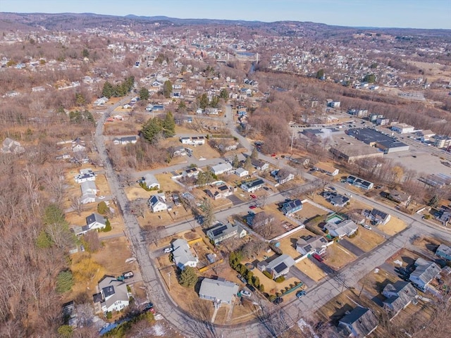 aerial view with a residential view