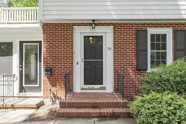 79 Cheever Cir, Andover, MA 01810 - entrance to property with brick siding and a balcony