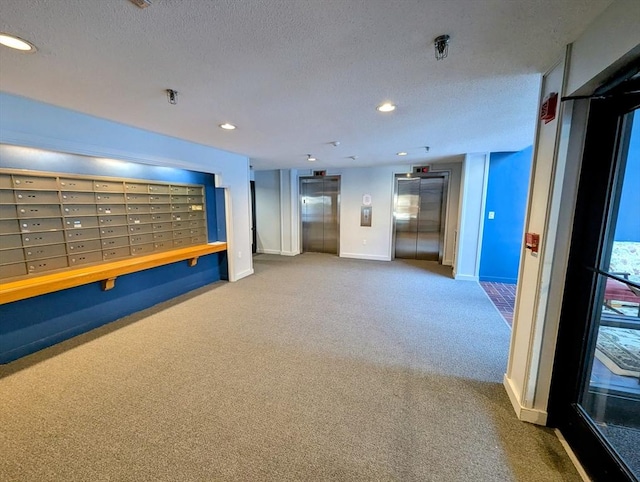 interior space with mail boxes