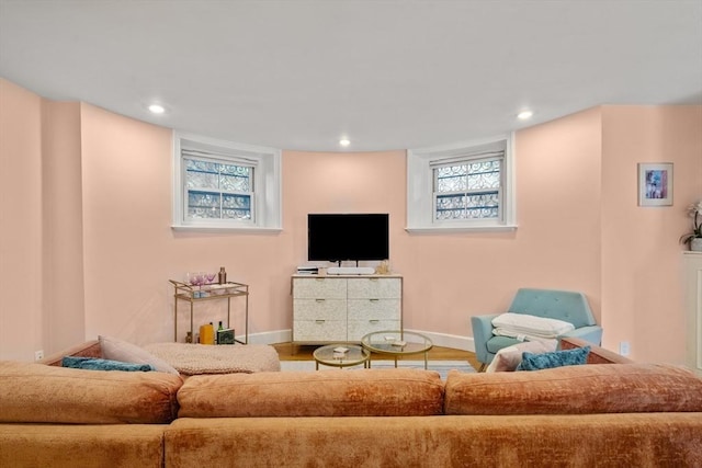 17 Gloucester St Unit A, Boston, MA 02115 - living area featuring recessed lighting, healthy amount of natural light, and wood finished floors