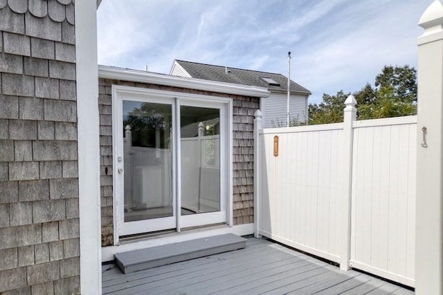 view of wooden deck