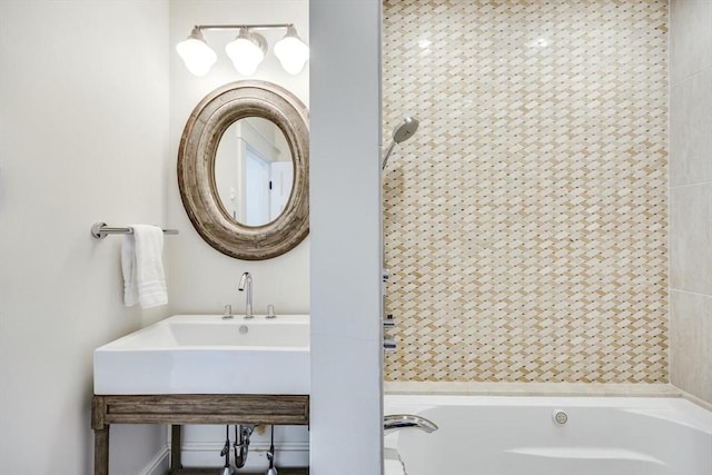 bathroom featuring a bathtub