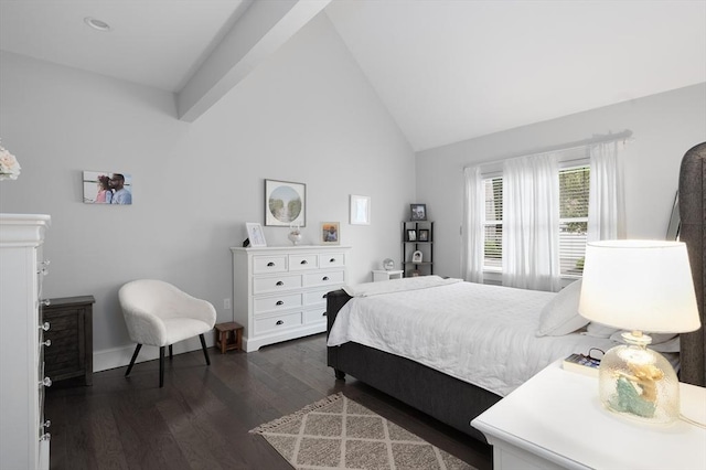 675 Main St Unit C1, Barnstable, MA 02635 - bedroom with lofted ceiling and dark wood-style flooring