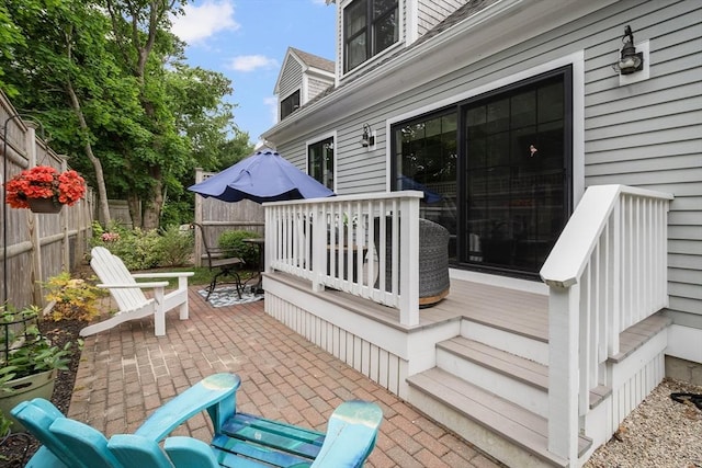 675 Main St Unit C1, Barnstable, MA 02635 - wooden terrace with a patio