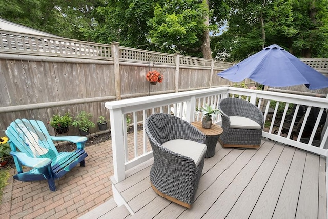 675 Main St Unit C1, Barnstable, MA 02635 - deck with a fenced backyard and view of scattered trees