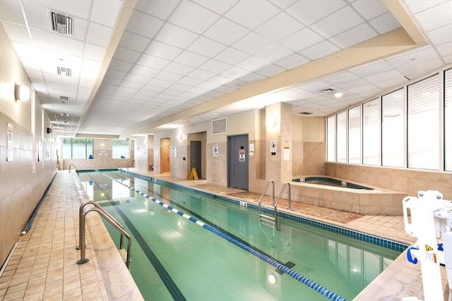 indoor pool with elevator