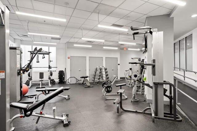 view of exercise room