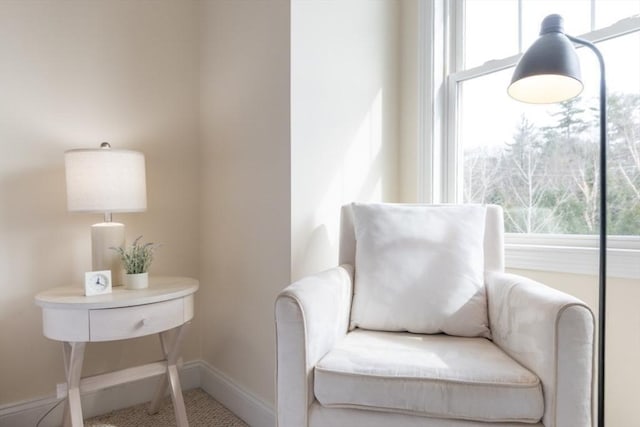 sitting room featuring baseboards