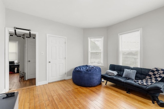 843 Stafford Rd, Fall River, MA 02721 - living room featuring light wood-type flooring and baseboards