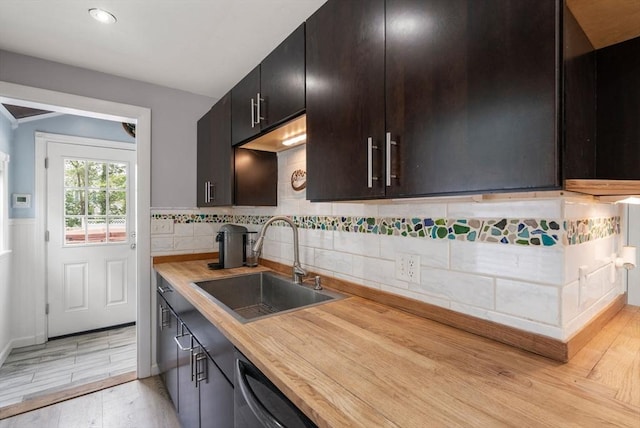 5 Ethel St, Blackstone, MA 01504 - kitchen with a sink, light countertops, light wood-style floors, and tasteful backsplash