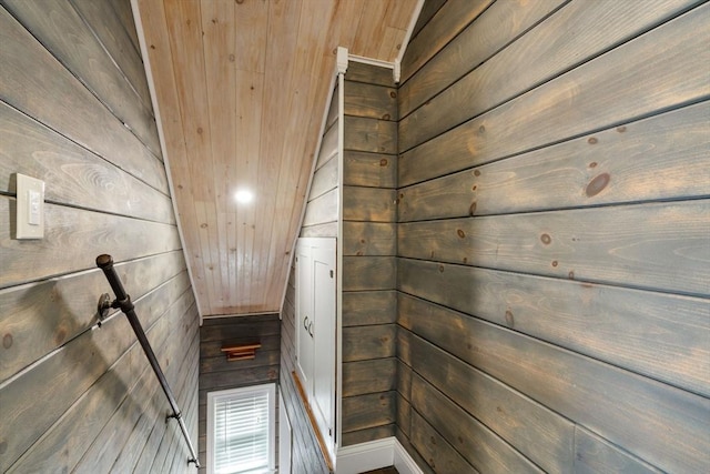 5 Ethel St, Blackstone, MA 01504 - stairs with wooden walls and wooden ceiling