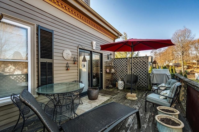 view of patio / terrace featuring area for grilling