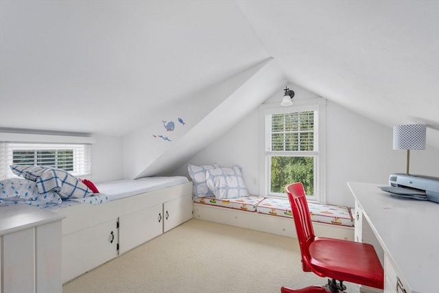 21 N Rd, Harwich, MA 02671 - bedroom featuring lofted ceiling, light carpet, and multiple windows