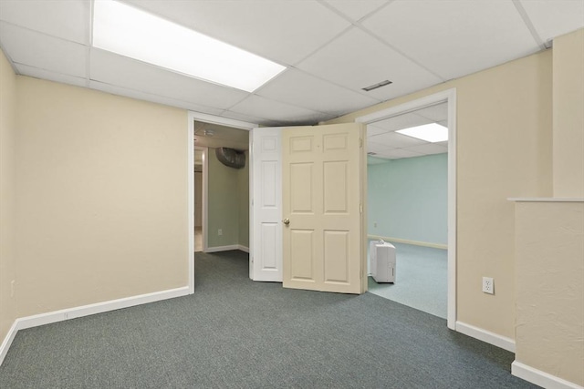 18 Harbor Hill Dr Unit 18, Bourne, MA 02532 - unfurnished room with a drop ceiling and dark carpet