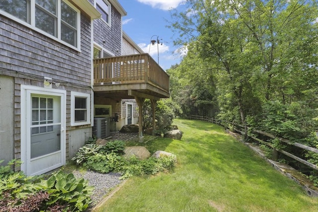 18 Harbor Hill Dr Unit 18, Bourne, MA 02532 - view of grassy yard with a deck