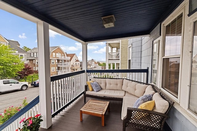26 N Munroe Ter Unit 1, Boston, MA 02122 - balcony featuring a residential view and outdoor lounge area