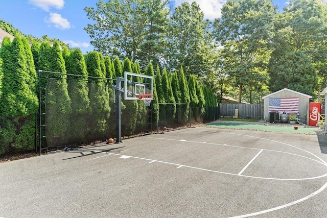 view of basketball court