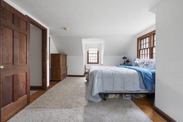 62 Teakettle Ln, Duxbury, MA 02332 - bedroom featuring vaulted ceiling and wood finished floors