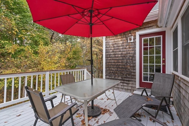 62 Teakettle Ln, Duxbury, MA 02332 - wooden deck with outdoor dining space
