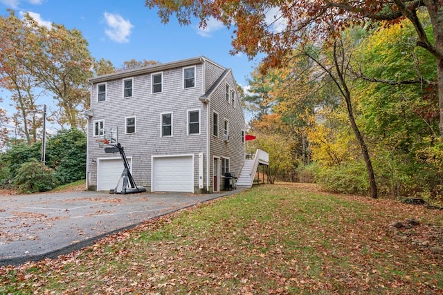 exterior space featuring a garage