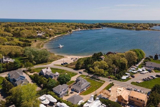 drone / aerial view of a large body of water