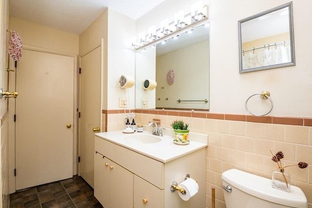 46 Plum St, Hamilton, MA 01982 - full bathroom with vanity, tile walls, and wainscoting