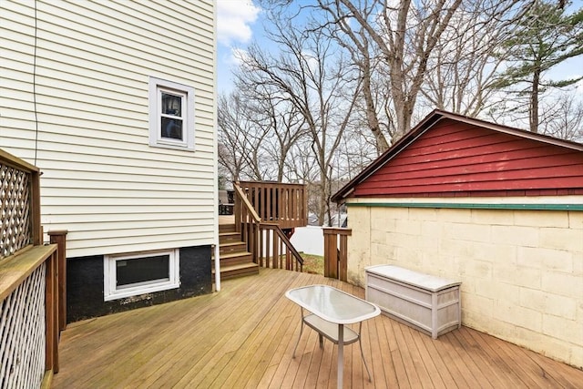 57 Taft St, Medford, MA 02155 - wooden terrace featuring stairway