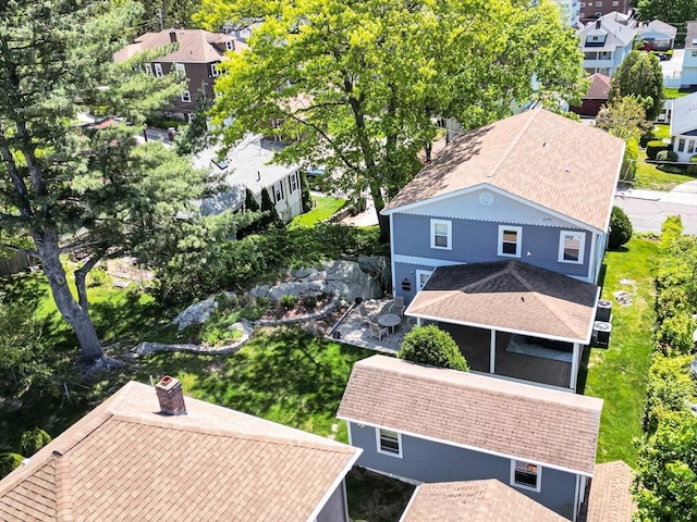 aerial view of residential area