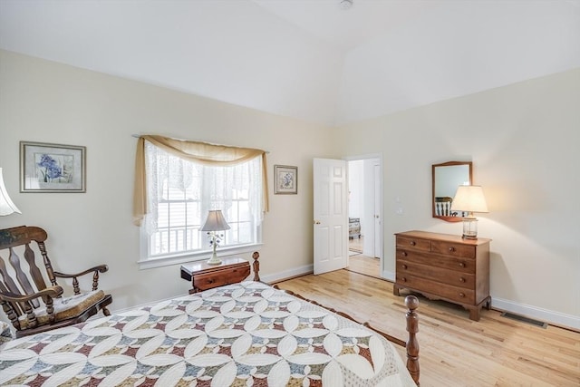 13 Laurel Hill Ct Unit 13, Bourne, MA 02532 - bedroom featuring wood finished floors and high vaulted ceiling