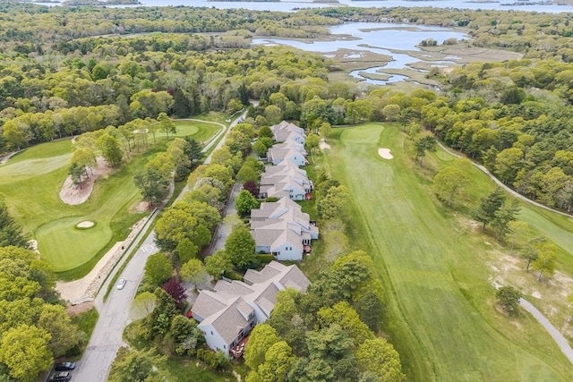 13 Laurel Hill Ct Unit 13, Bourne, MA 02532 - aerial overview of property's location featuring a nearby body of water, a local golf course, and nearby suburban area