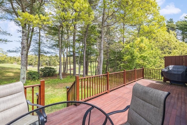 13 Laurel Hill Ct Unit 13, Bourne, MA 02532 - deck with grilling area and a yard