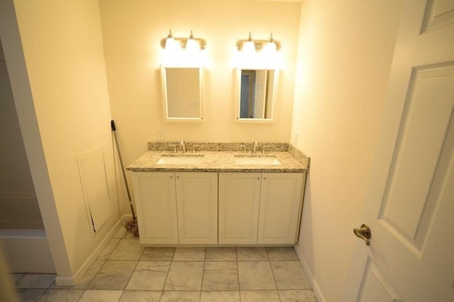 bathroom with vanity