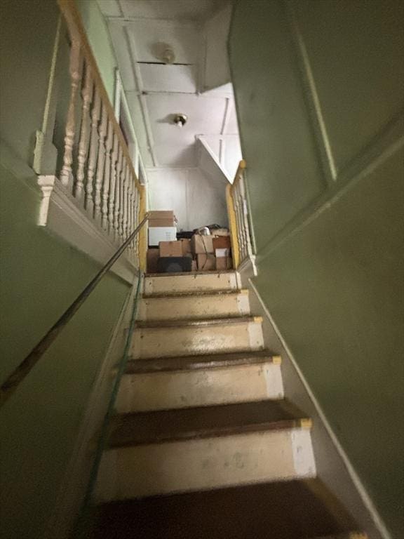 view of stairway