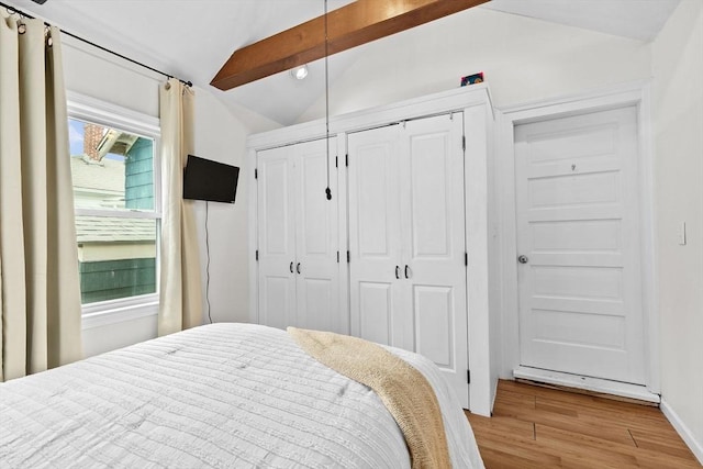 109 Bouve Ave, Brockton, MA 02301 - bedroom featuring vaulted ceiling and wood finished floors