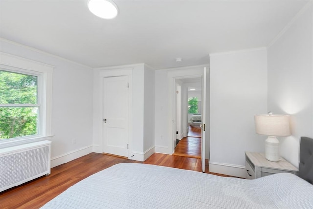 8 Carisbrooke St, Andover, MA 01810 - bedroom featuring radiator, wood finished floors, and crown molding